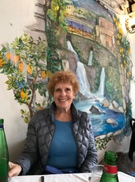 restaurant mural behind Mary