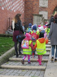 school kids in Krakow