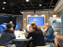 science area w-projecting microscopes