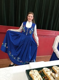 showing attire; great snacks also!