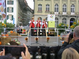Sichlete (harvest) festival in Bern; on front of the capital bldg.