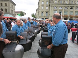 Sichlete (harvest) festival in Bern; on front of the capital bldg.