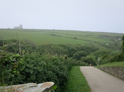 start of road to Tintagel Castle