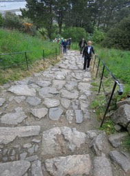 steps up to the castle