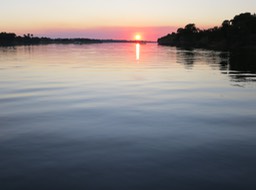 sunset on the river