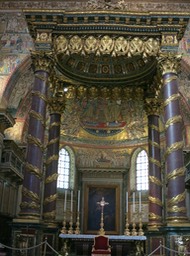 the apse area with mosaics