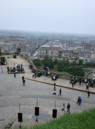 the city from Edinburgh Castle