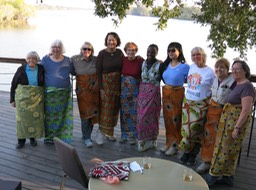 The ladies in our group with their chitenga
