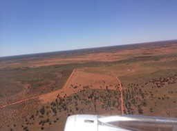 the Red Center of Australia from the air