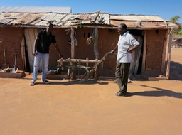 the village elder; nephew translating for him
