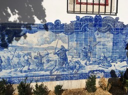 tiles on a Lisbon building wall
