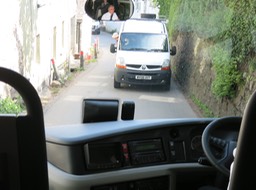 traffic jam with our bus