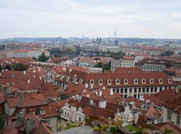 view of Prague from the castle