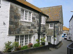 village scene in Port Isaac