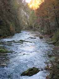 Vintgar Gorge near Lake Bled Slovenia