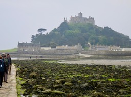 walking to St. Michael's Mount; dates from 1135
